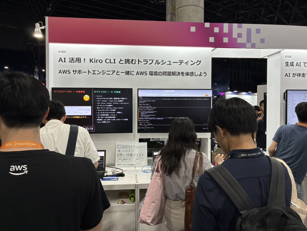 AWS Summit Japan 2026 Kiro CLI活用セッションの展示ブース